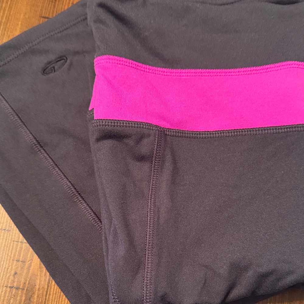 Champion Women's Athletic Pants - Black with Pink Accent